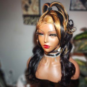 human hair 13x4 lace front wig 24inch